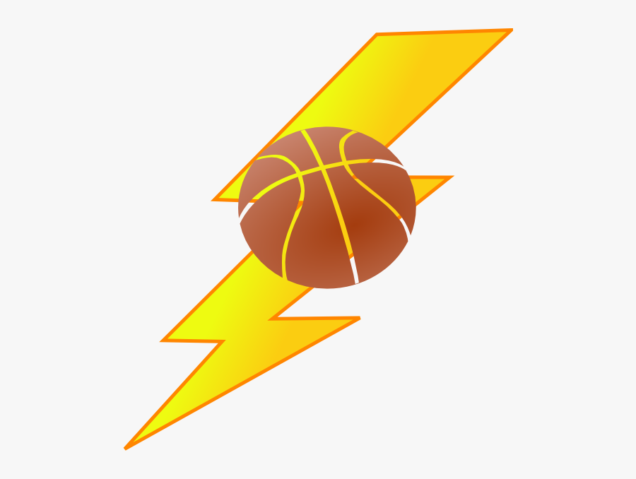 Thunder Basketball Clipart - Basketball Lightning Clipart, Transparent Clipart