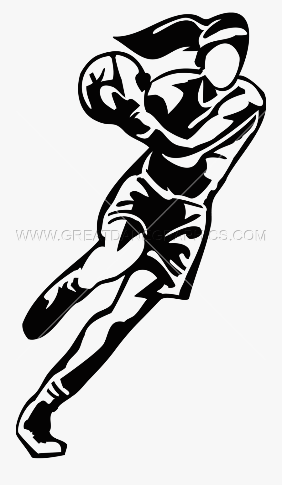 Female Basketball Player - Black And White Female Basketball, Transparent Clipart