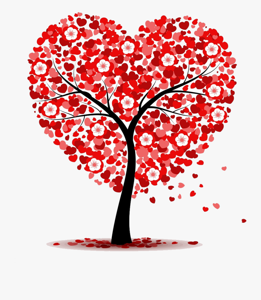 Heart Tree Clip Art - Love Transparent Background Tree Png, Transparent Clipart