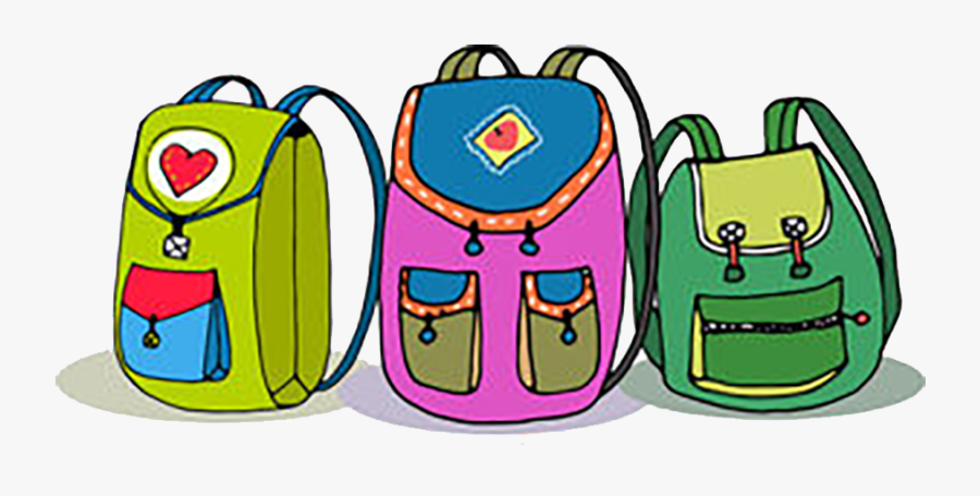 Three Vector Colorful Children Backpacks Isolated On - Backpacks Clipart, Transparent Clipart