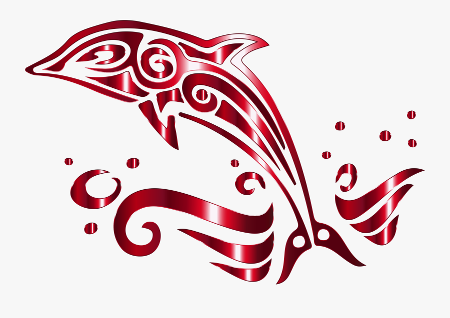 Clipart Water Dolphin - Black And White Dolphin Tattoo Designs, Transparent Clipart