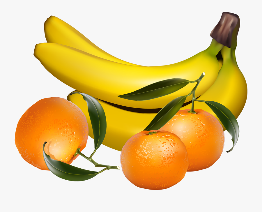 Bananas And Tangerines Png Clipart - Bananas And Oranges Clipart, Transparent Clipart