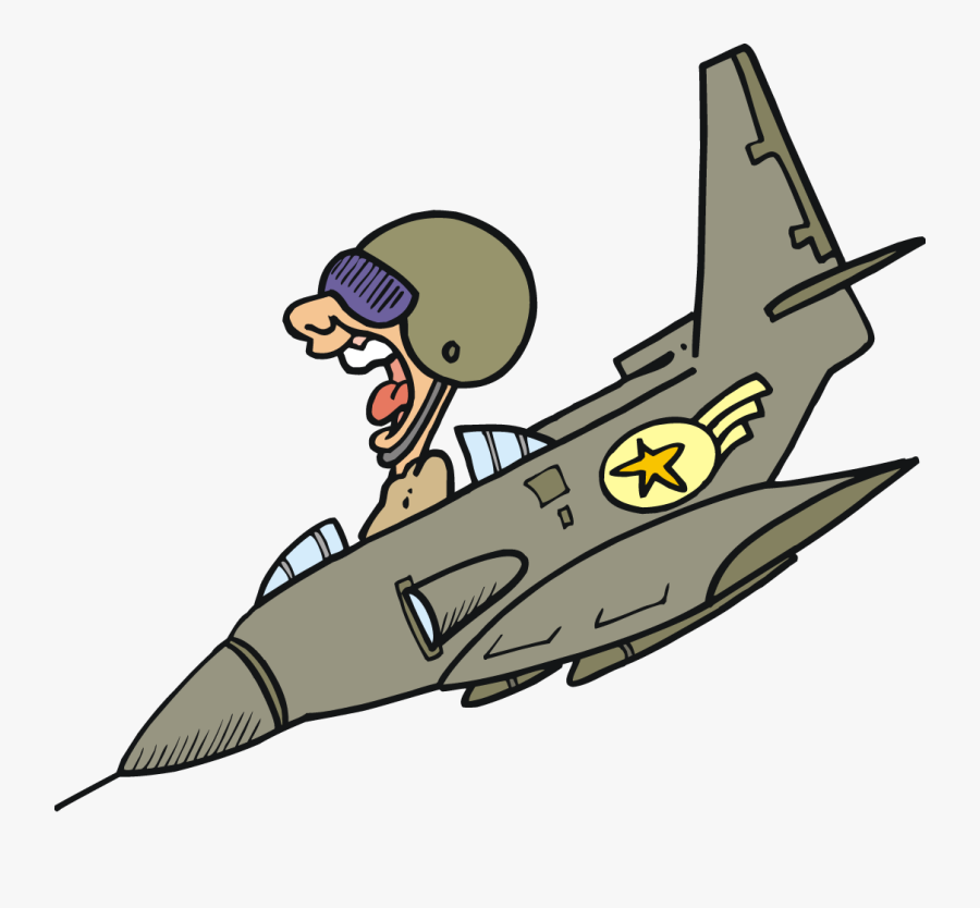 Airplane Clipart Air Force - Cartoon Fighter Jet Png , Free Transparent Cli...