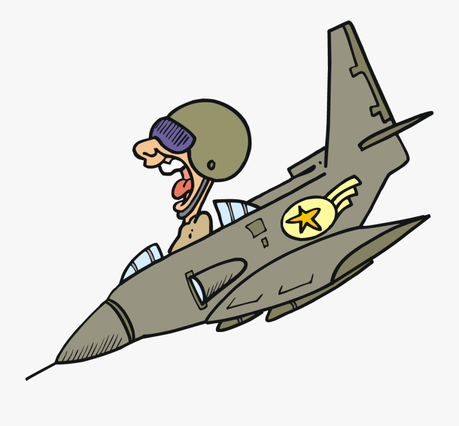 Airplane Clipart Air Force - Cartoon Fighter Jet Png, Transparent Clipart