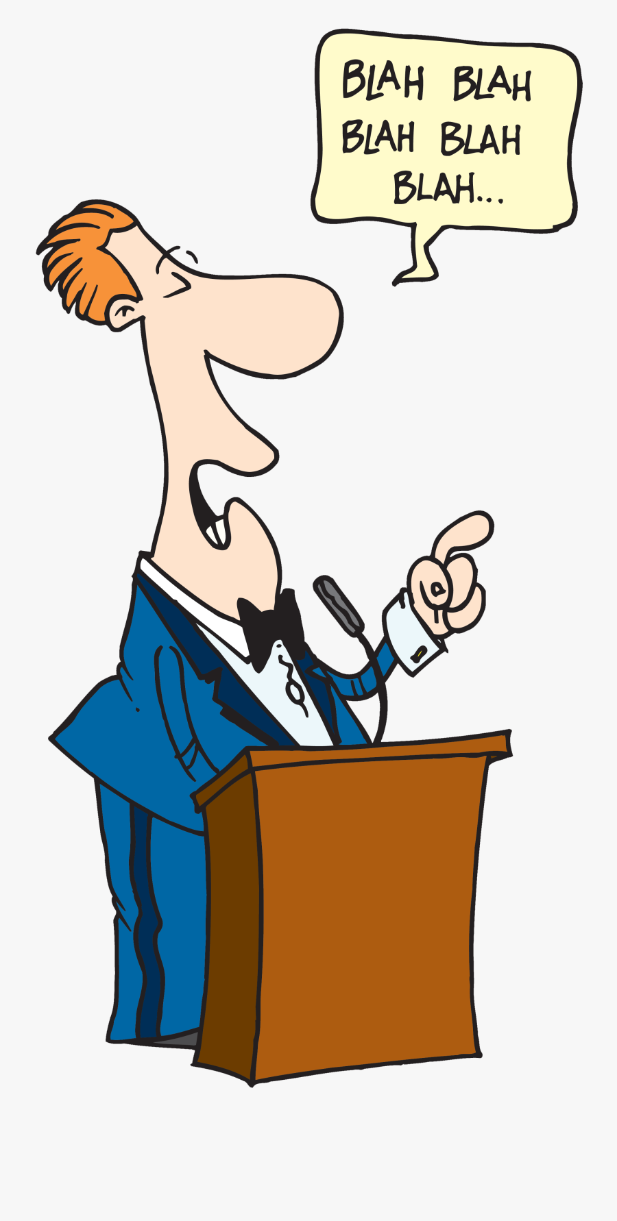 Boring Classroom Clipart - Speaker Blah Blah Blah, Transparent Clipart