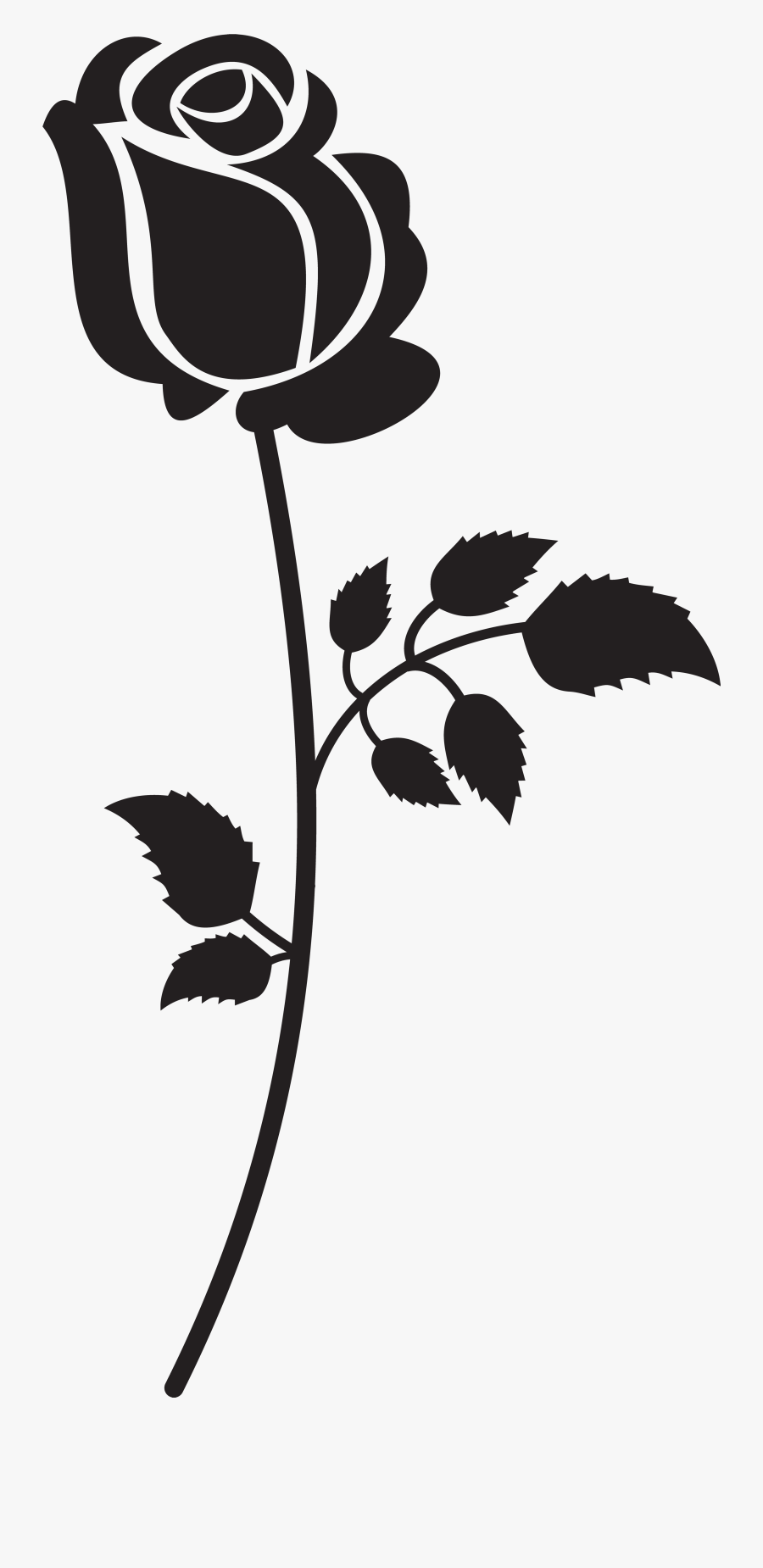 Rose Png Clip Art - Beauty And The Beast Rose Silhouette, Transparent Clipart