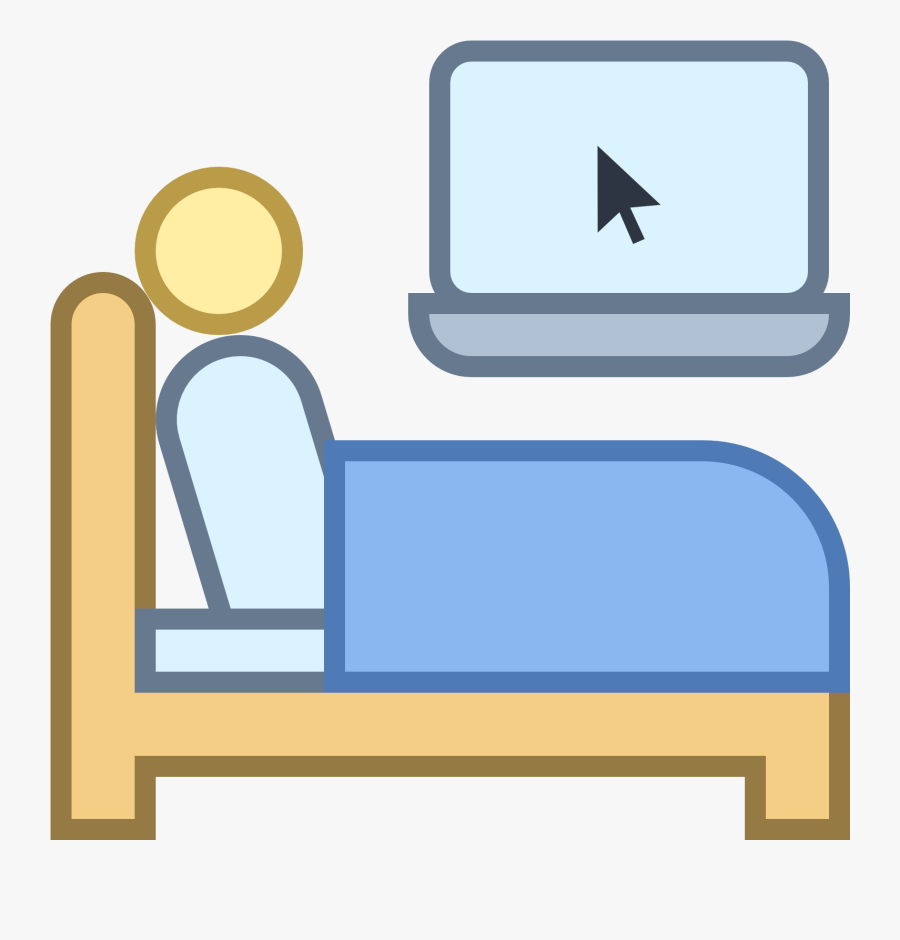 Work In Bed Icon Clipart , Png Download - Bed Booking Hospital Icon, Transparent Clipart