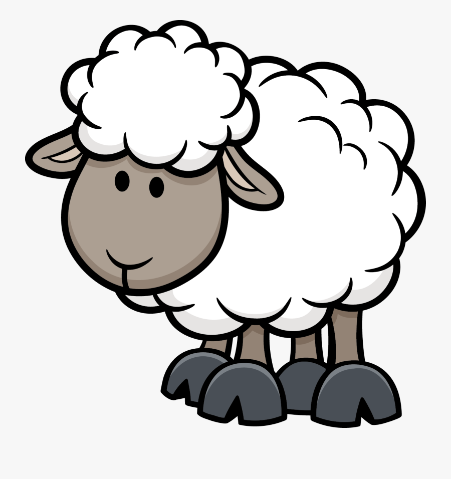 Sheep Animals Cartoon Illustration Download Hq Png - Dibujo De Una Oveja, Transparent Clipart