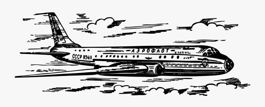 Plane Clipart Transportation - Hawai Jahaj Black In White, Transparent Clipart