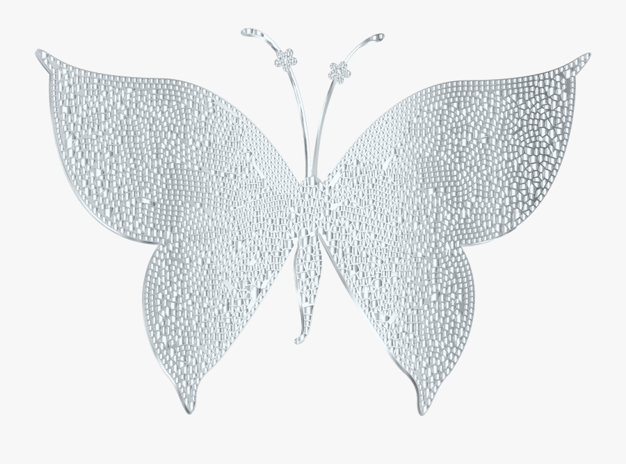 Silver Butterfly Clipart & Silver Butterfly Clip Art - Silver Butterfly Vector Png, Transparent Clipart