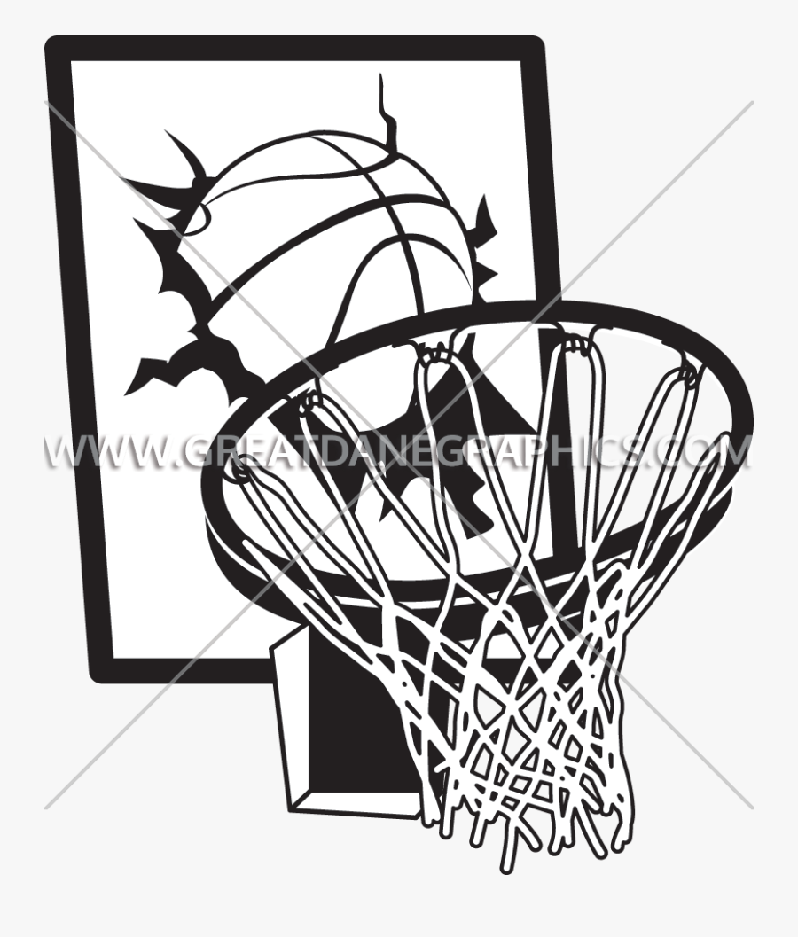 Basketball Hoop Drawing At Getdrawings - Drawings Of A Basketball Hoop, Transparent Clipart