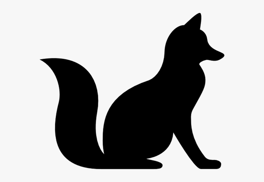 Fox Clipart Monogram - Transparent Fox Silhouette, Transparent Clipart