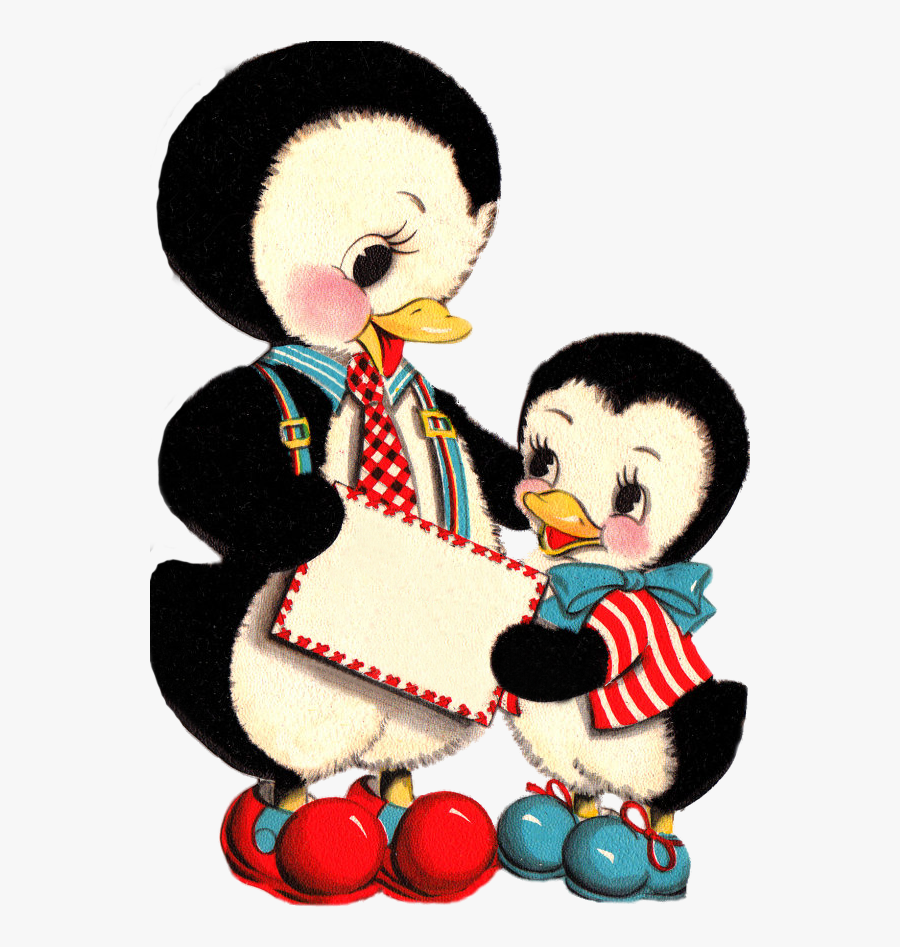 Transparent Animated Heart Png - Penguins Vintage Clipart, Transparent Clipart