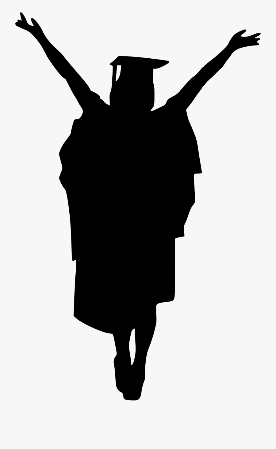 Graduation Silhouette Png - Girl Graduate Silhouette Png, Transparent Clipart