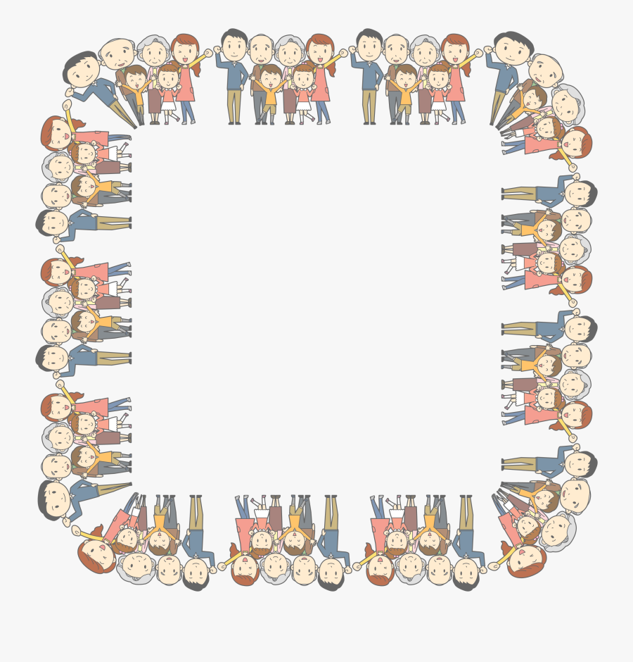 Multigenerational Square Frame Big, Transparent Clipart