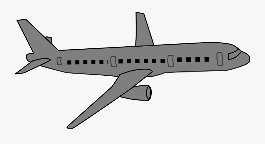 Aeroplane, Plane, Airplane, Aircraft, Travel, Flight - Grey Plane Clipart, Transparent Clipart