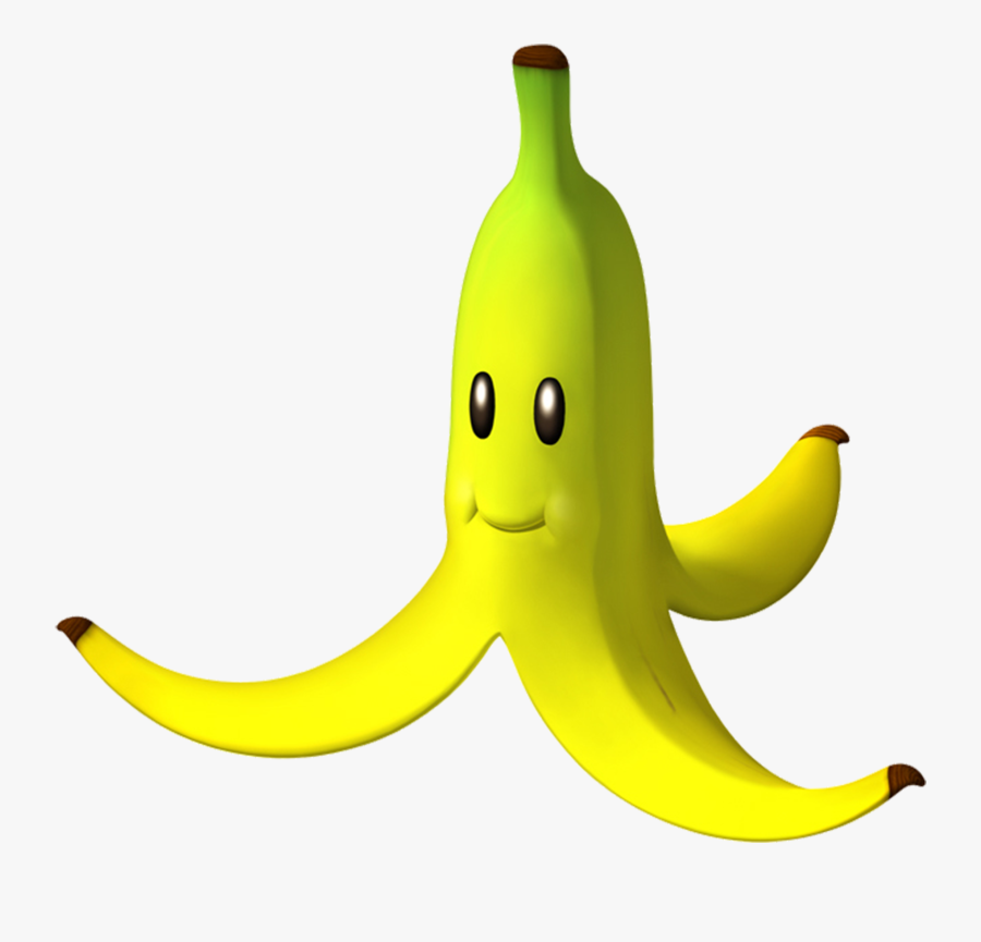 Banana Clipart Mario - Mario Kart Banana Peel, Transparent Clipart