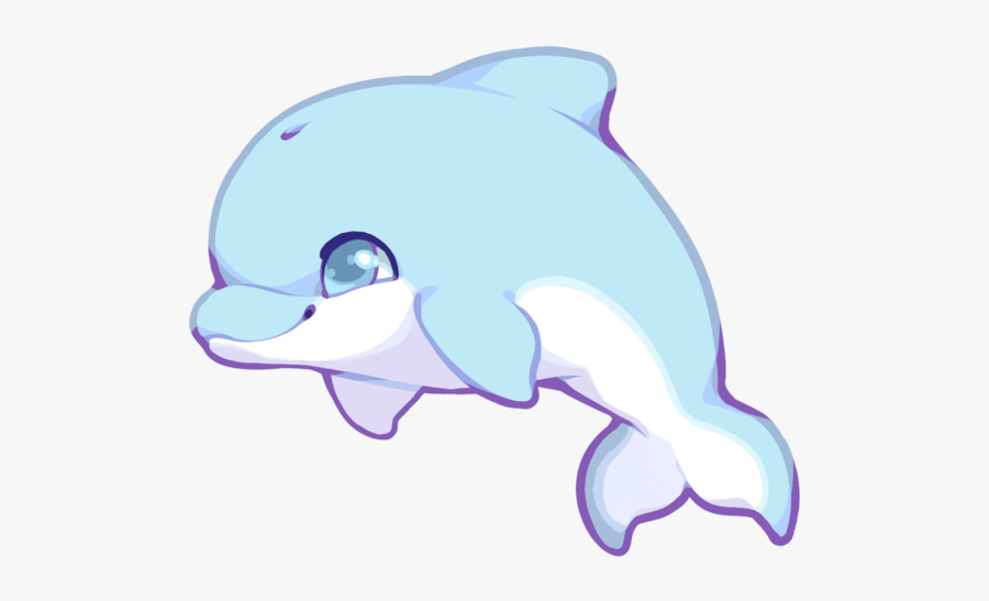 Clip Art Vector Realistic Cartoon - Cute Drawings Of Dolphins, Transparent Clipart