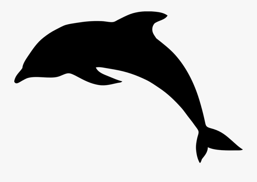 Dolphin Clipart Black And White Dolphin Jump Silhouette - Black Dolphin Clipart, Transparent Clipart