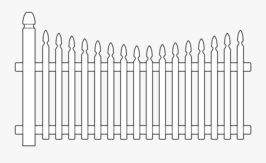 Autumn Leaves Wooden Fence Clip Art Free Classroom - Picket Fence Outline, Transparent Clipart