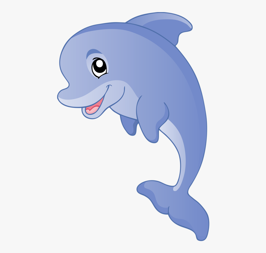 Dolphin Clipart Kid - Cartoon Dolphin Transparent Background, Transparent Clipart