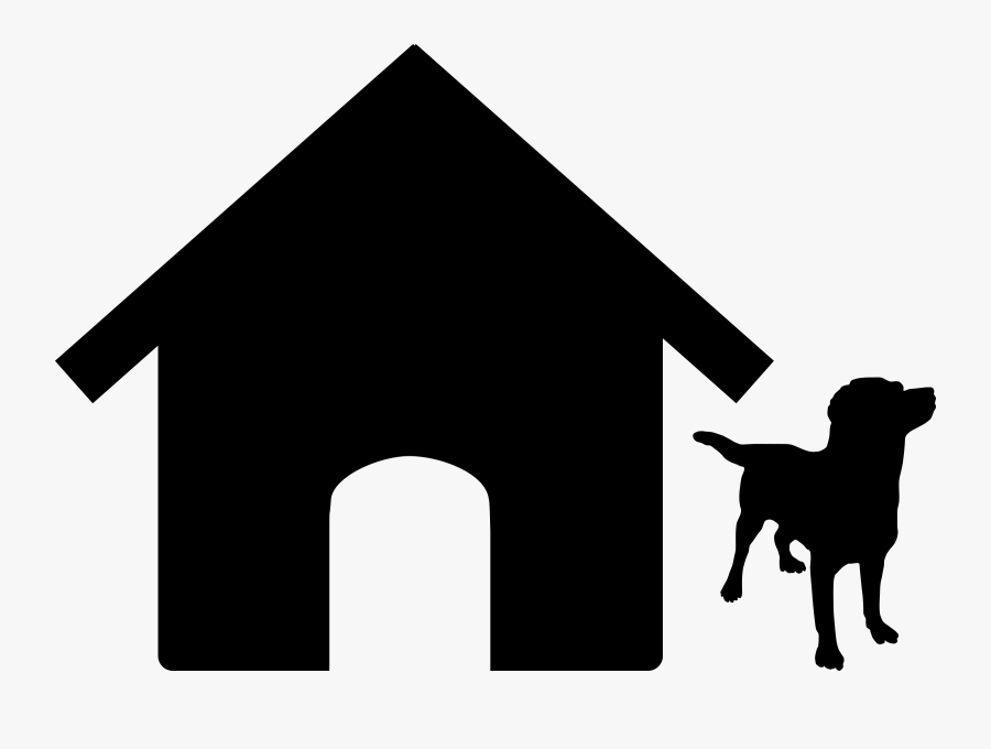 Clip Art Transparent Library Dog And Doghouse Silhoutte - Free Dog House Clip Art, Transparent Clipart
