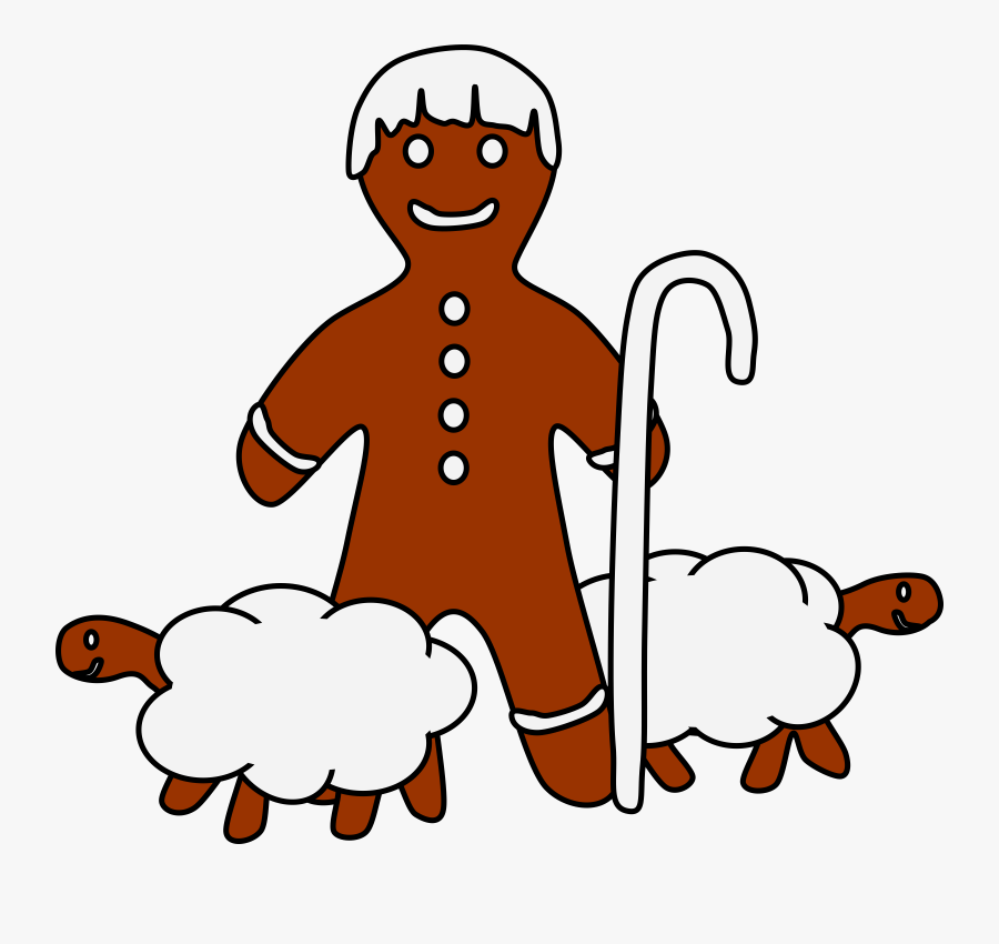 Sheep Clipart Nativity - Transparent Shepherd With Sheep Clipart, Transparent Clipart