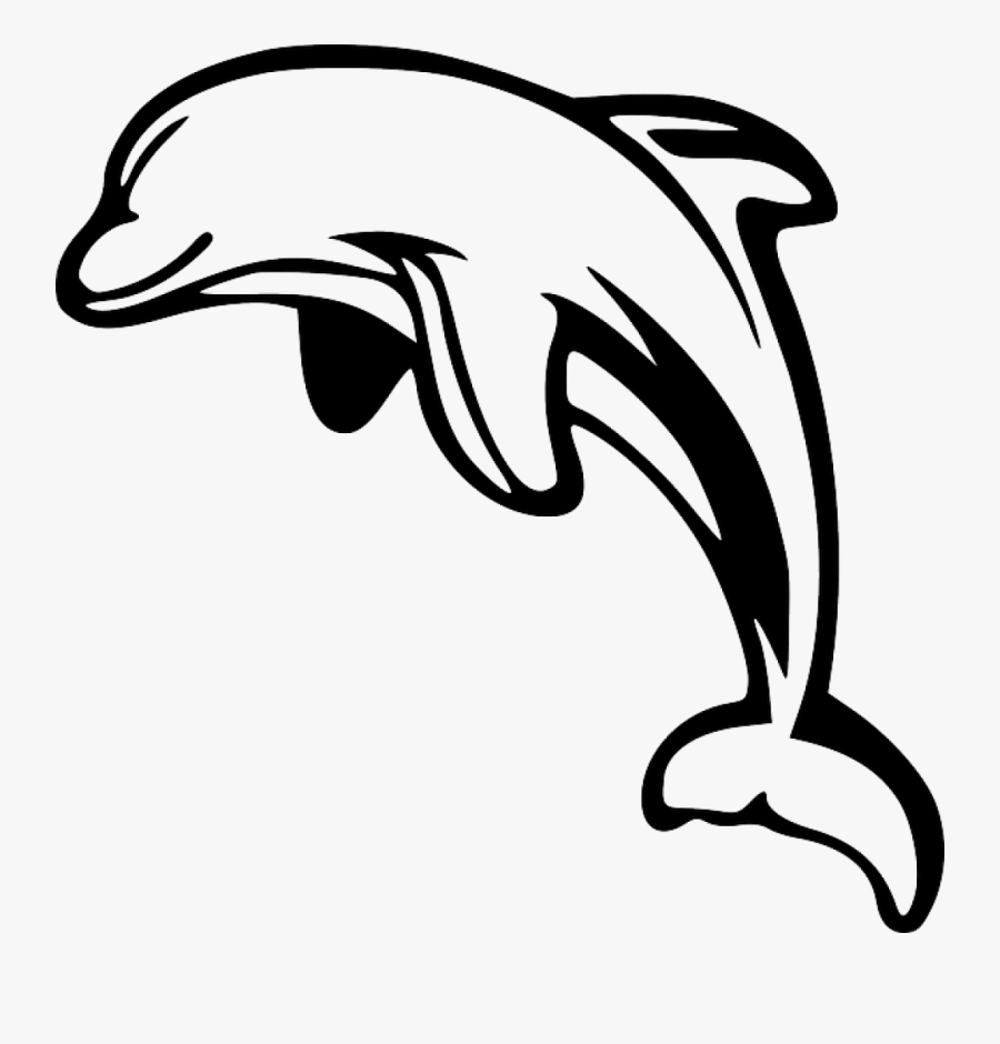 Dolphin Clipart Black And White Dolphin Clipart Black - Dolphin Black N White, Transparent Clipart