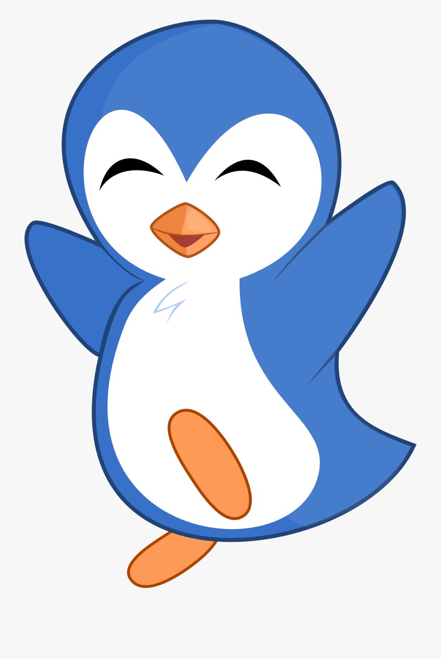 Zoo Penguin Clipart - Little Blue Penguin Cartoon, Transparent Clipart
