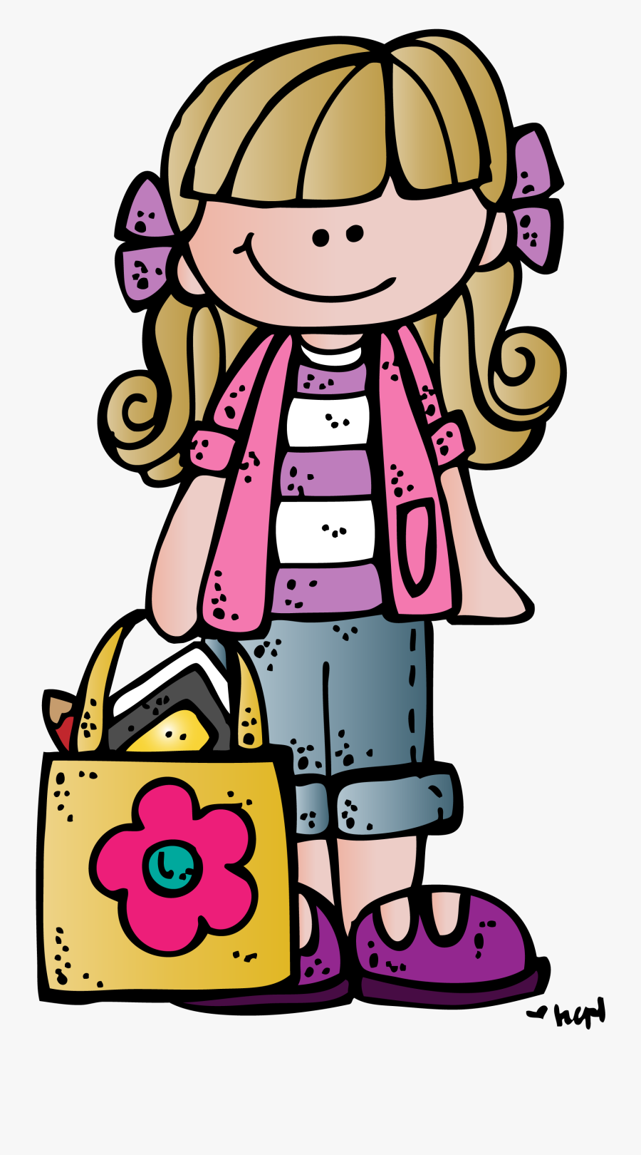 Backpack Clipart Melonheadz Melonheadz Niña , Free Transparent