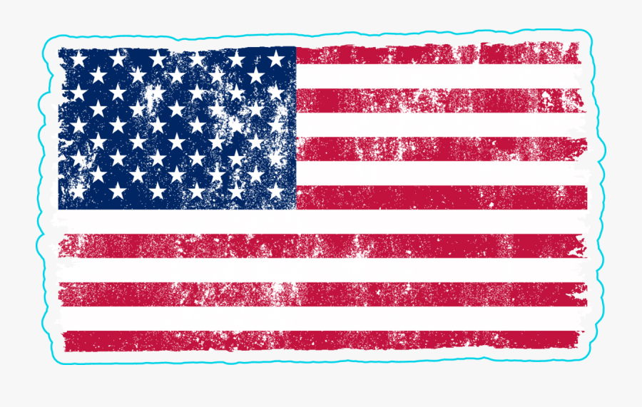 Grunge American Usa Flag Sticker - Dont Tread On Me American Flag, Transparent Clipart