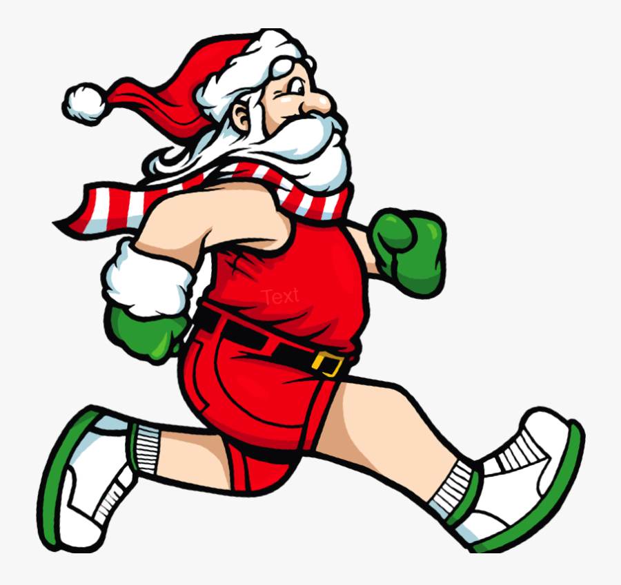 Santa Claus Running Png, Transparent Clipart