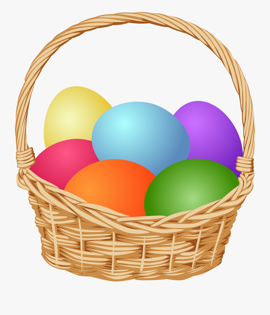 Clipart Rainbow Easter Egg - Basket Of Easter Eggs Clipart, Transparent Clipart