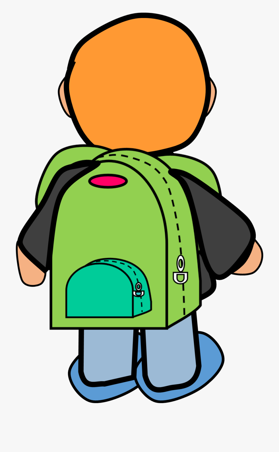 Boy With Backpack Clipart - Clip Art Boy With A Backpack, Transparent Clipart