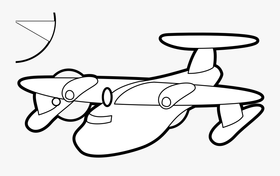 Pin Plane Clipart Black And White - Plane Picture Black And White, Transparent Clipart