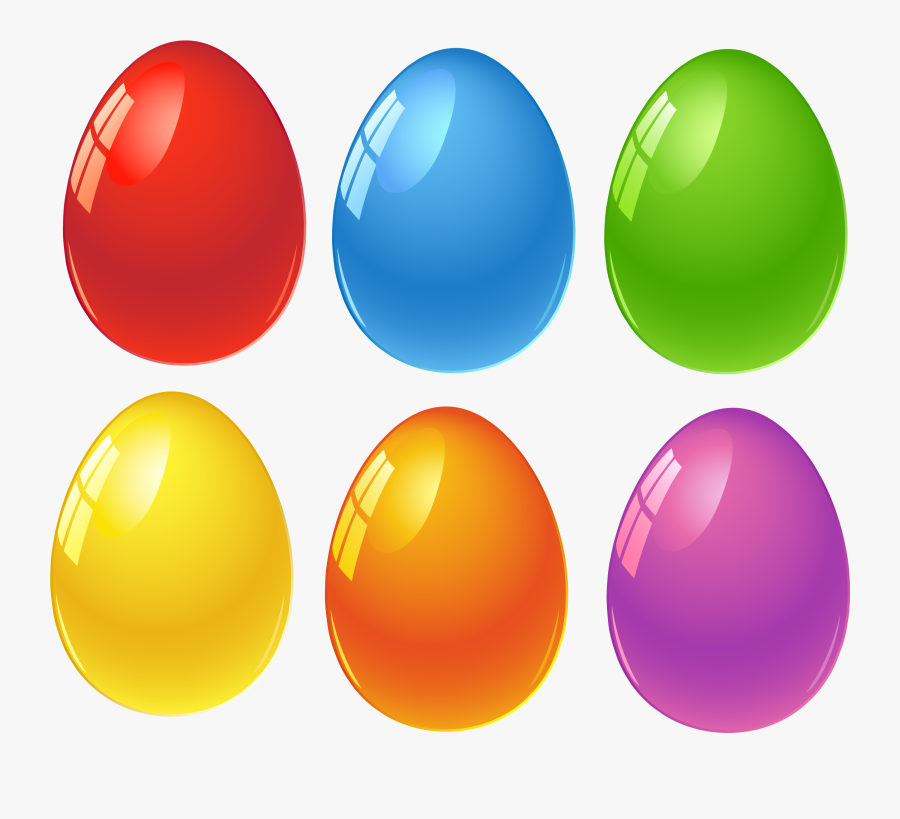 Multiple Easter Eggs Png Image - Plain Colored Easter Eggs, Transparent Clipart
