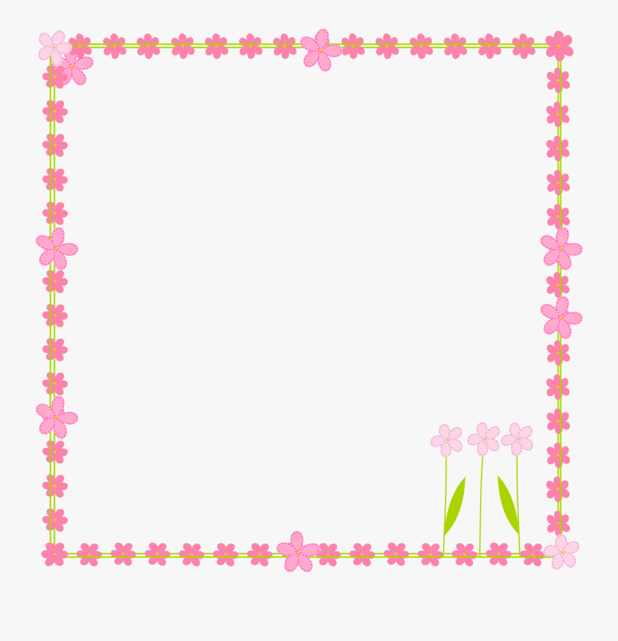 Free Floral Clip Art Borders - Small Flower Border Design, Transparent Clipart