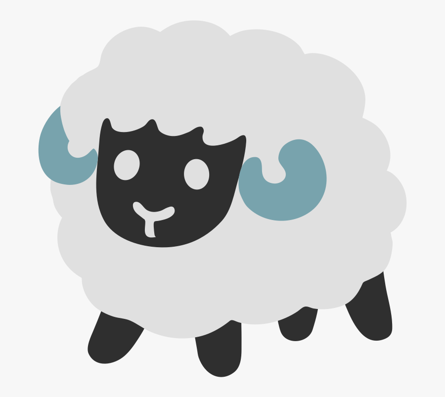 Sheep Emoji On Android , Png Download - Android Sheep Emoji, Transparent Clipart