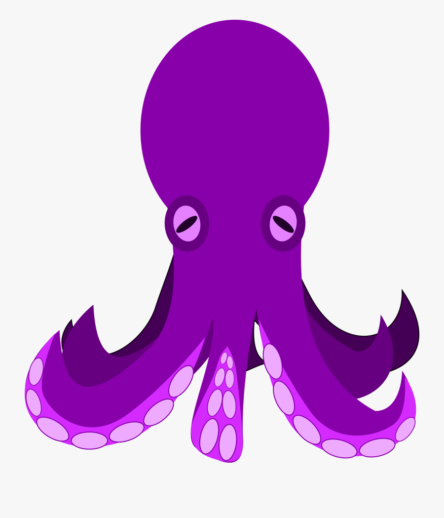 Octopus - Clip - Art - Purple Octopus Clipart, Transparent Clipart