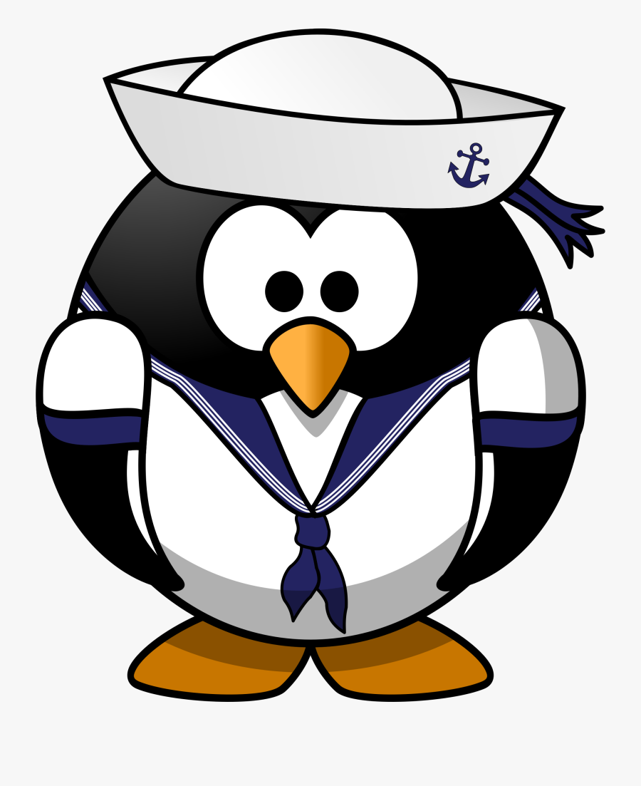 Small Penguin Cliparts - Captain Clip Art, Transparent Clipart