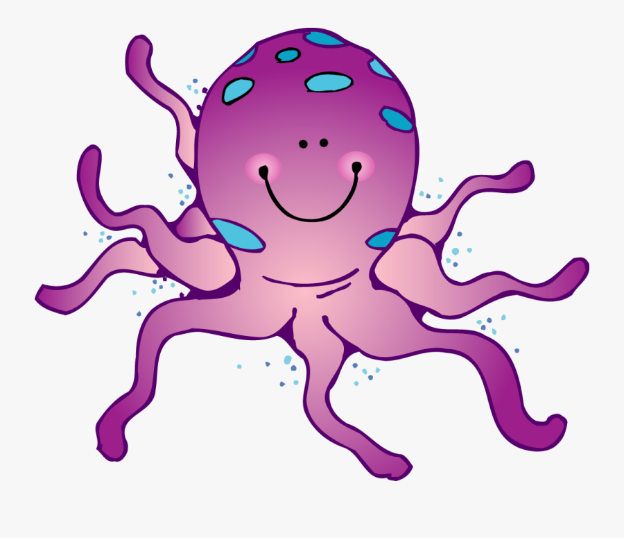 Cute Octopus 2 Clip Art - Transparent Background Ocean Clip Art, Transparent Clipart
