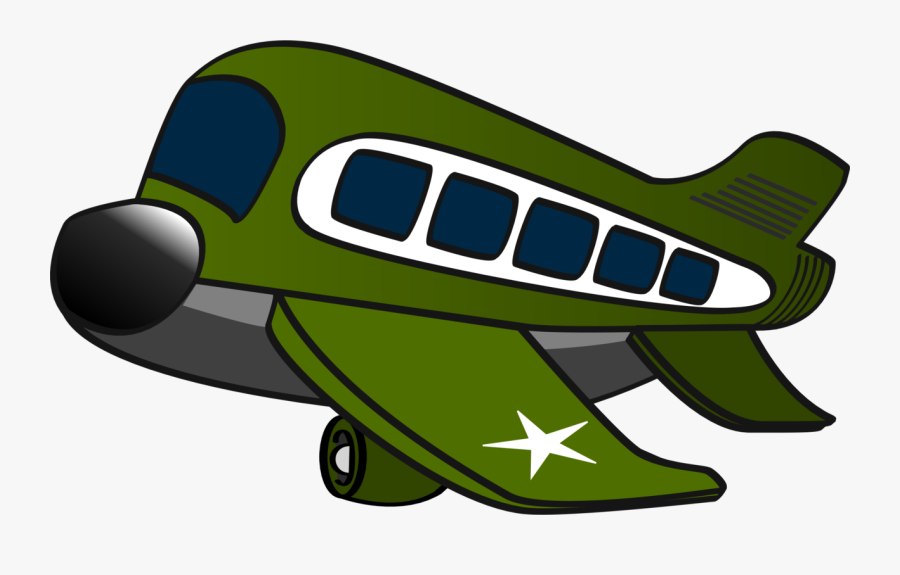 Aereo Militare Funny Airplane Black White Line Art - Army Plane Clipart, Transparent Clipart
