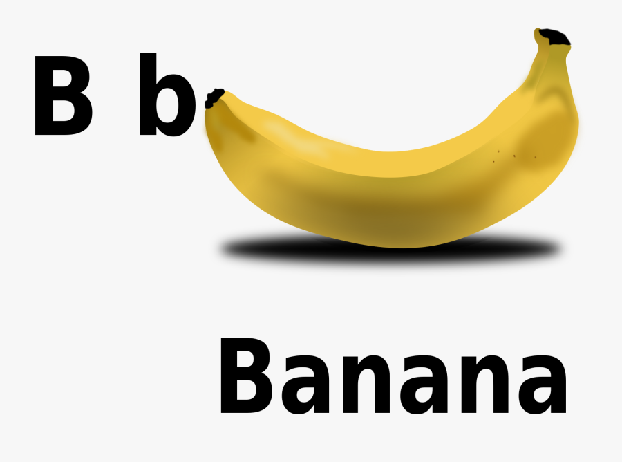 B For Big Image - B For Banana, Transparent Clipart