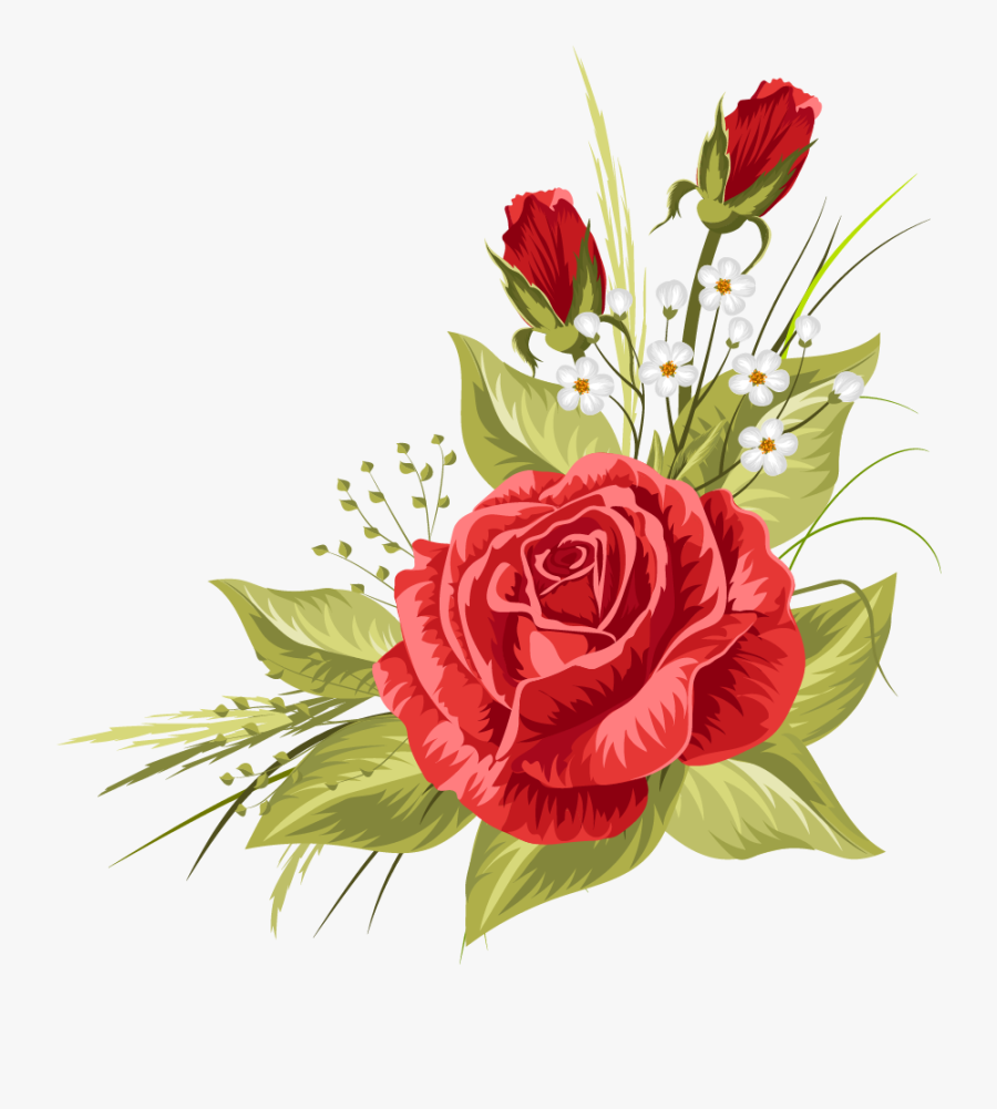Wedding Invitation Rose Clip Art - Wedding Invitation Rose Flower Png, Transparent Clipart
