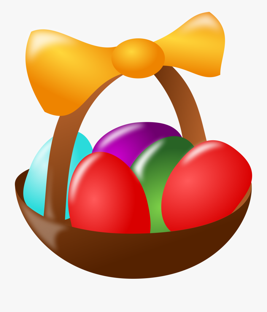 Transparent Clipart For Easter - Easter Egg Basket Clip Art, Transparent Clipart