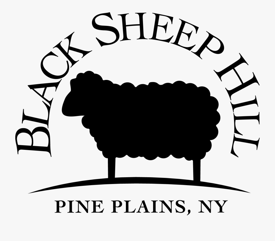 Sheep Clipart Fat Sheep - Black And White Clip Art Farm Hill, Transparent Clipart