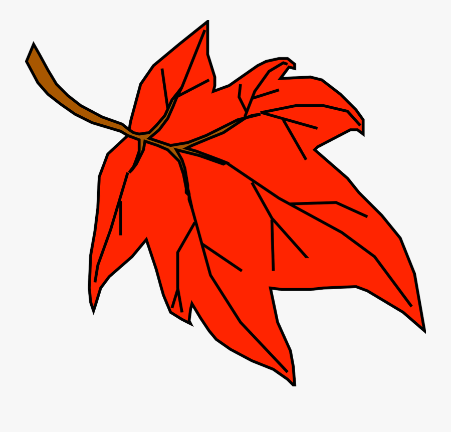 Red, Fall, Outline, Yellow, Leaf, Tree, Cartoon, Orange - Fall Leaves Clip Art, Transparent Clipart