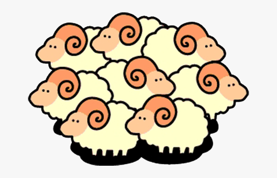 Clipart Charming Flock Of Sheep Clipart Cartoon Clip - Rebaño De Ovejas Png, Transparent Clipart