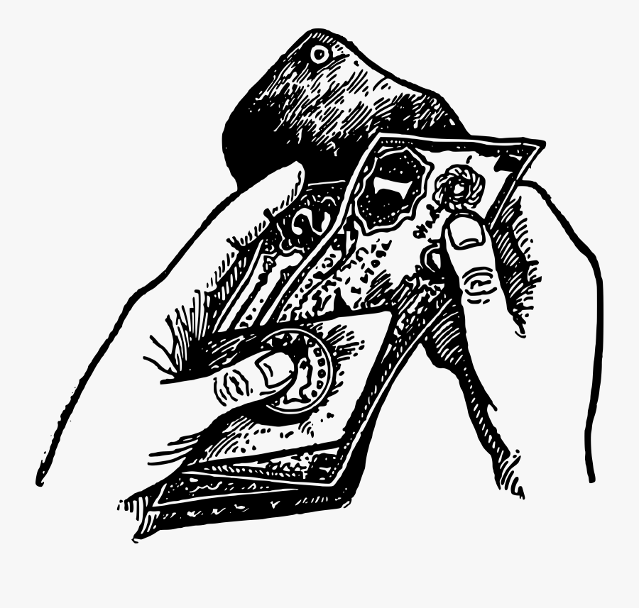 Hand And Money Jpg Transparent Download - Money Black And White Png, Transparent Clipart