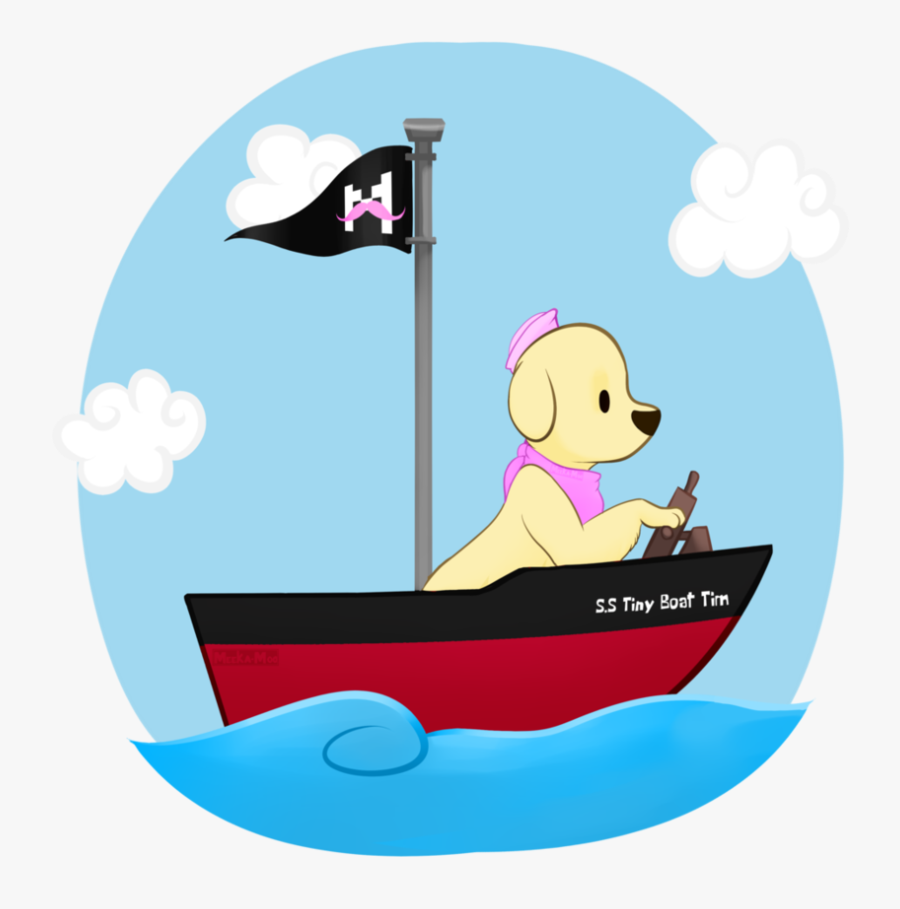 Boat Dog By Meeka - Dog In A Boat Clipart, Transparent Clipart